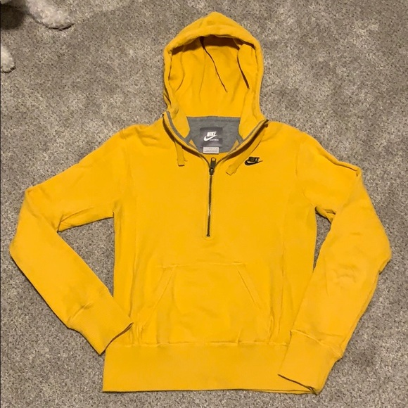 yellow half zip sweatshirt